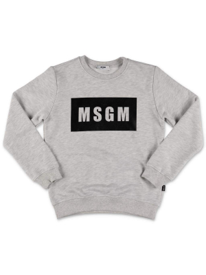 Msgm Kids Logo Printed Sweatshirt