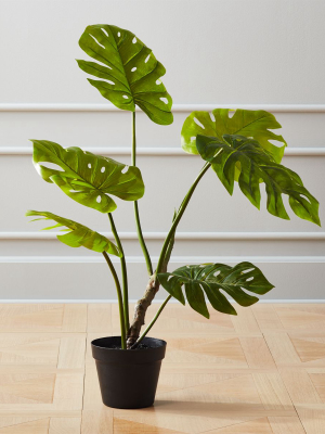 Faux Potted Monstera Plant 29"