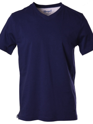 Thalia Navy V-neck T-shirt