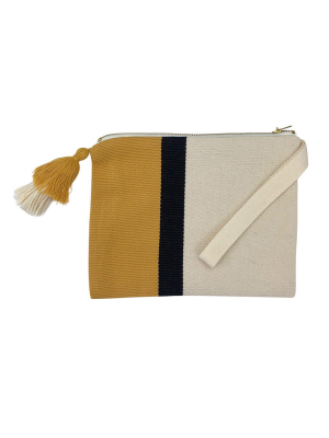 Handloom Stripe Cosmetic Bag