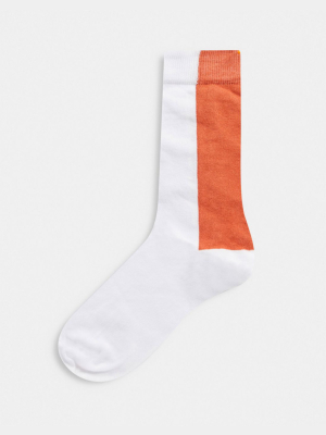 Asos Design Ankle Socks With Mismatched Design