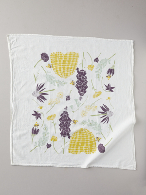 Honeybee Garden Tea Towel