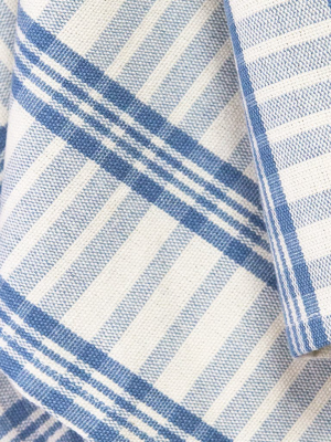 Coco Plaid Placemat In Natural Indigo