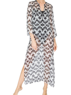 Printed Embroidered Long Tunic