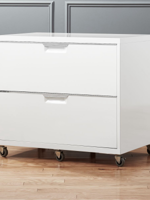 Tps White Wide Filing Cabinet