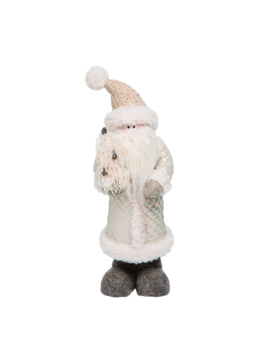 Transpac Foam 20 In. White Christmas Glitzy Santa