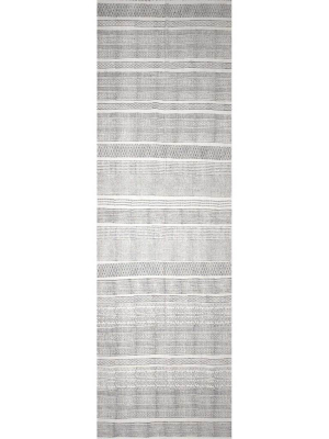 Idina Gray/ivory Runner Rug