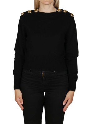 Moschino Teddy Buttoned Knit Jumper