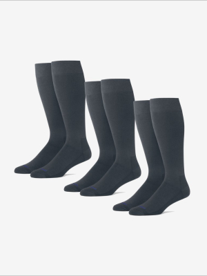 Men's Stay-up Dress Sock 3 Pack, Turbulence Grey