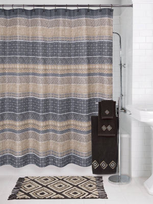 Kente Shower Curtain Beige/gray - Allure Home Creation