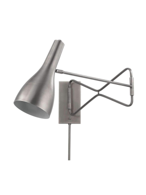 Lenz Swing Arm Wall Sconce In Gun Metal