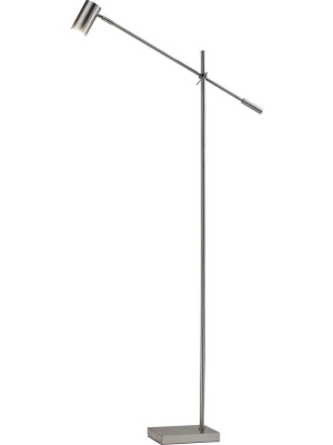 Colombes Led Floor Lamp Brushed Steel