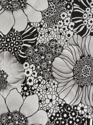 Anemones Wallpaper In Black And Silver By Missoni Home For York Wallcoverings