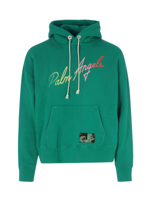 Palm Angels Miami Logo Print Hoodie