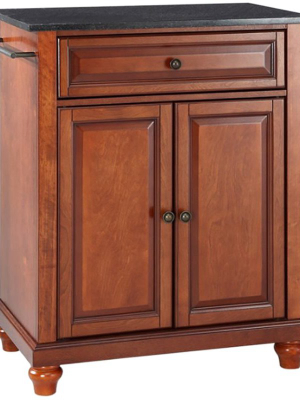 Cambridge Black Granite Top Kitchen Island In Cherry - Crosley