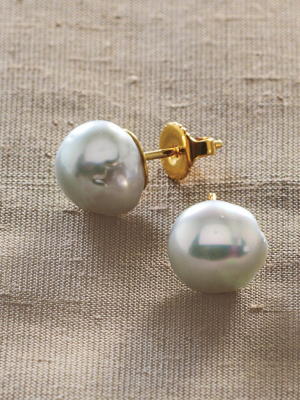 Blue Baroque Akoya Pearl Earrings