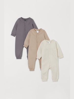 3-pack Cotton Jumpsuits