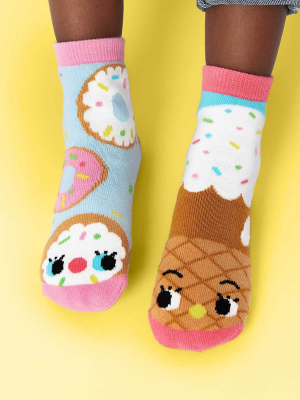 Pals Socks Kids Collectible Mismatched Socks- Donut & Ice Cream