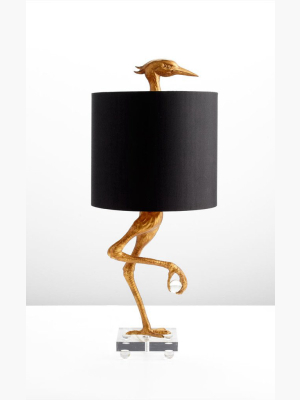 Ibis Table Lamp With Black Satin Shade