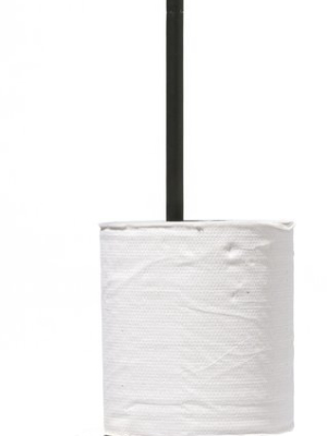 Toilet Paper Holder - Straight Black