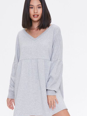 Drop-sleeve Mini Dress