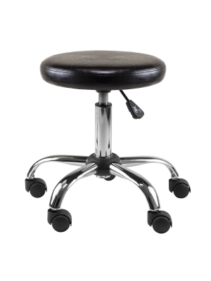 Clark Adjustable Height Swivel Bar Stool With Cushion Black - Winsome