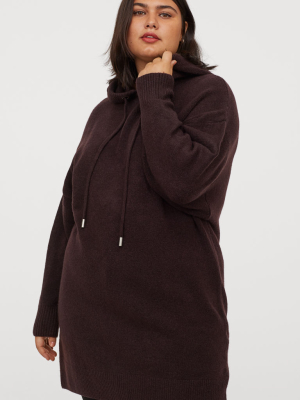 H&m+ Knit Hooded Dress