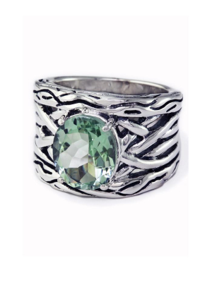 Effy 925 Lagoon Green Amethyst Ring, 4.09 Tcw