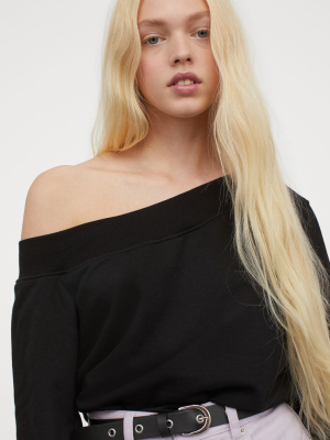 One-shoulder Sweatshirt