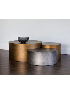 Neo Coffee Tables (set Of 3) - Antique Brass