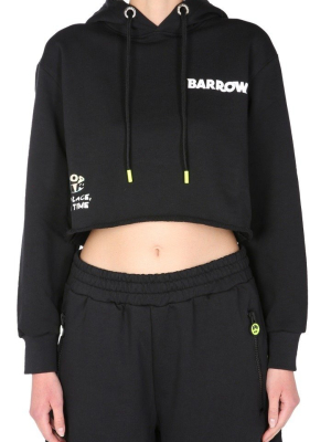 Barrow Graphic Printed Cropped Hoodie