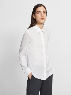 Fitted Shirt In Cotton Jersey