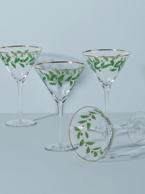 Holiday 4-piece Martini Glass Set