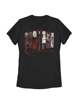 Women's Castlevania Full Character Panels T-shirt