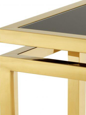 Eichholtz Palmer Side Table - Gold & Black