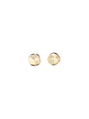 Jackson Faceted Diamond Stud Earrings