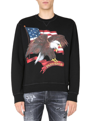 Dsquared2 Graphic Print Crewneck Sweatshirt