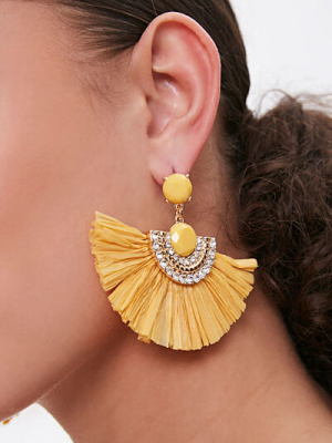 Rhinestone Fringe Drop Earrings