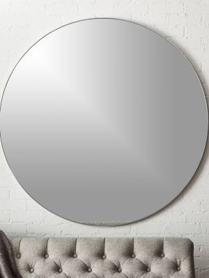 Infinity Silver Round Wall Mirror 48"