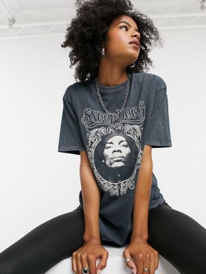 Topshop Snoop Dogg T-shirt In Black