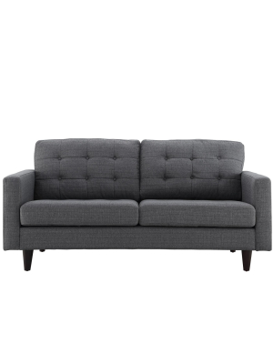 Empress Upholstered Loveseat Gray - Modway