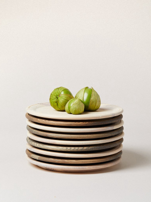 Crafted Wooden Plate - Grey