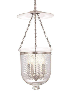 Hampton 4 Light Pendant Polished Nickel