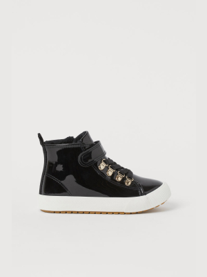 Faux Shearling-lined High Tops