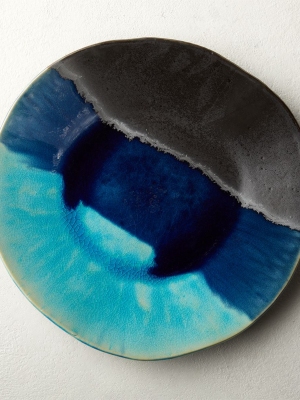 Iris Teal Dinner Plate