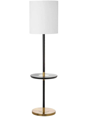 Jairo End Table Floor Lamp Black