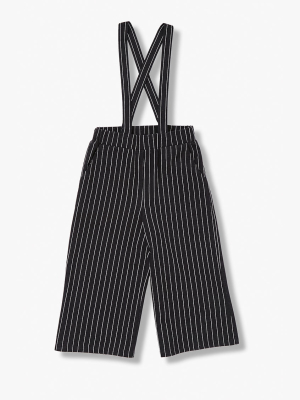 Girls Pinstriped Overalls (kids)