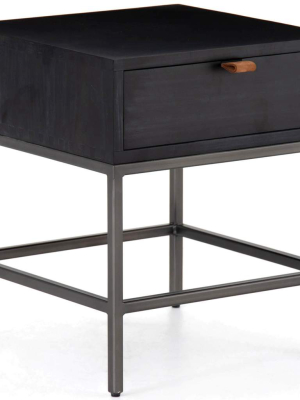 Trey End Table, Black Wash