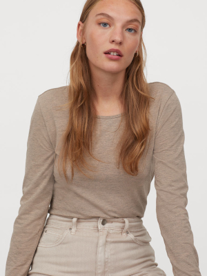 Long-sleeved Jersey Top