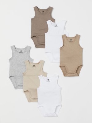 6-pack Sleeveless Bodysuits